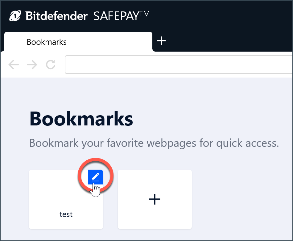 Segnalibri Safepay: Come aggiungere e gestire i segnalibri in Bitdefender Safepay 8